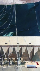 Powerhouse, Grand Coulee Dam 68 x 68 inches, oil on linen